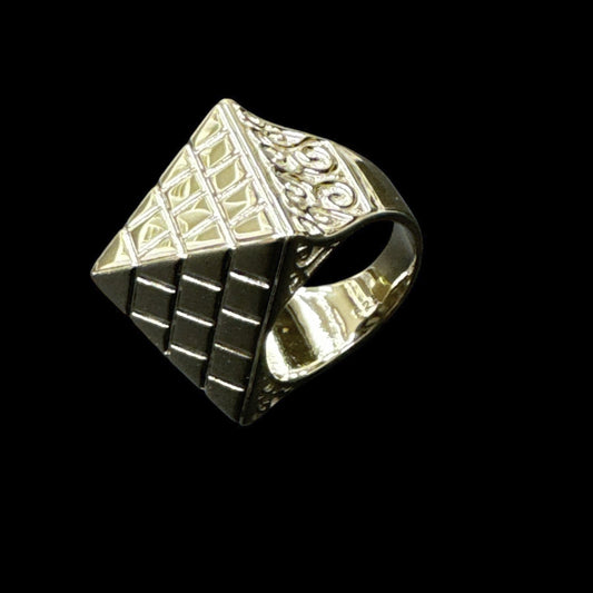 Silver Pyramid Ring