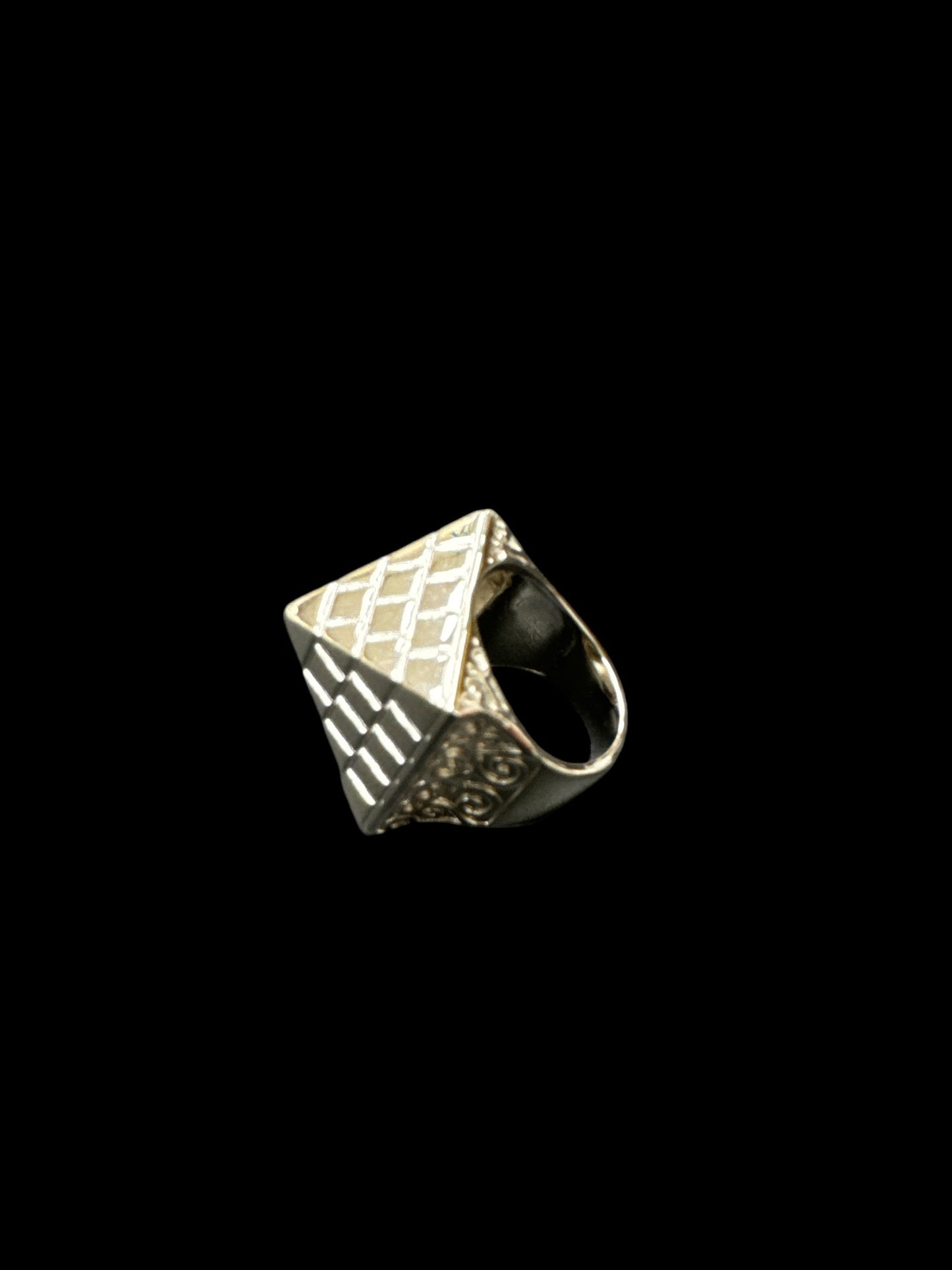 Silver Pyramid Ring