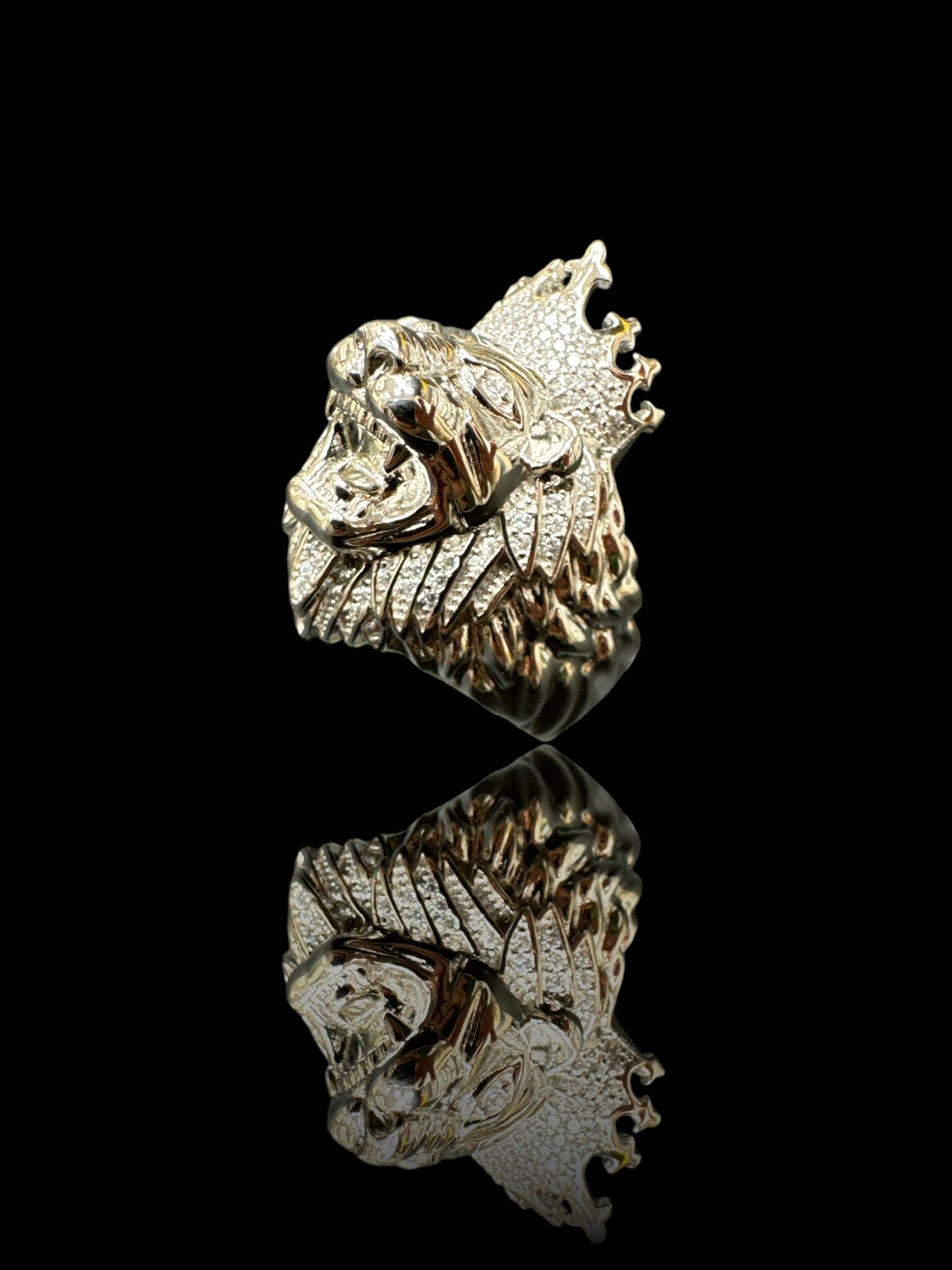 Silver Lion Ring