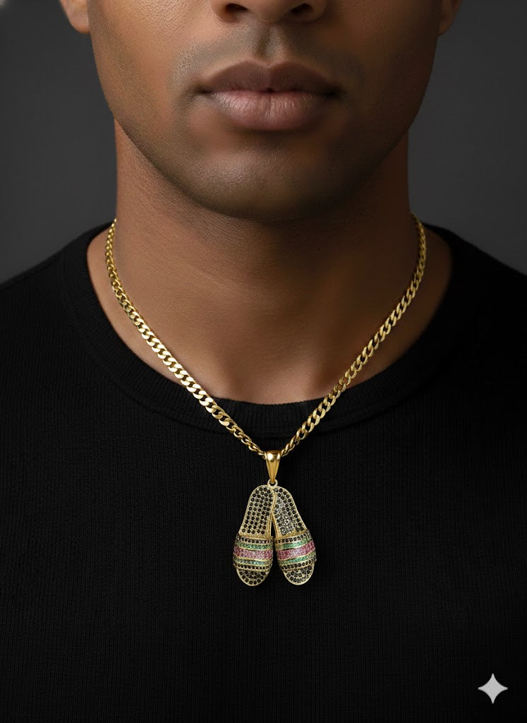 Men's Jewelry Hip Hop Iced Out Bling Shoes Pendant