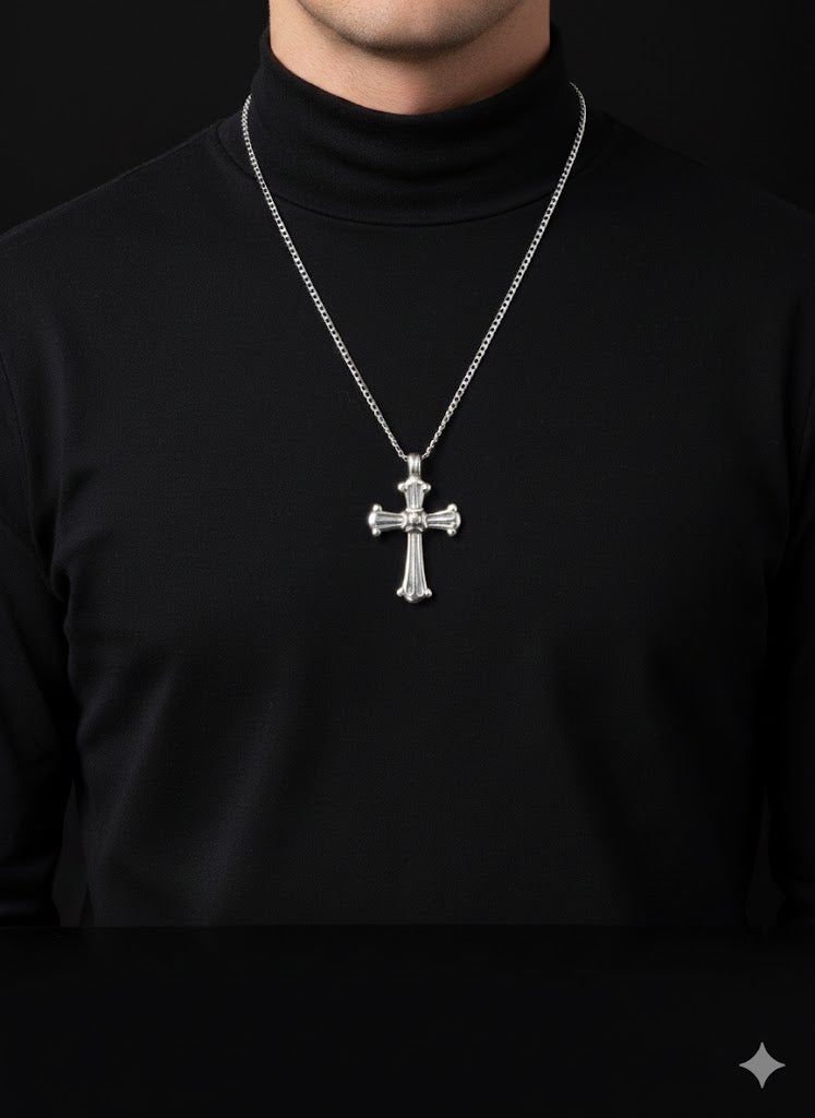 Men’s Vintage Silver Cross Pendant