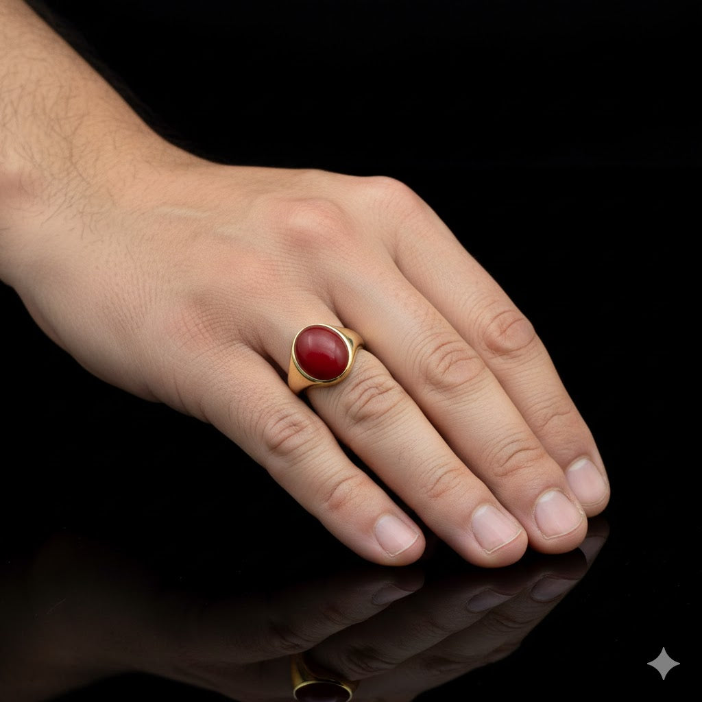 Sterling Silver Oval Carnelian Ring