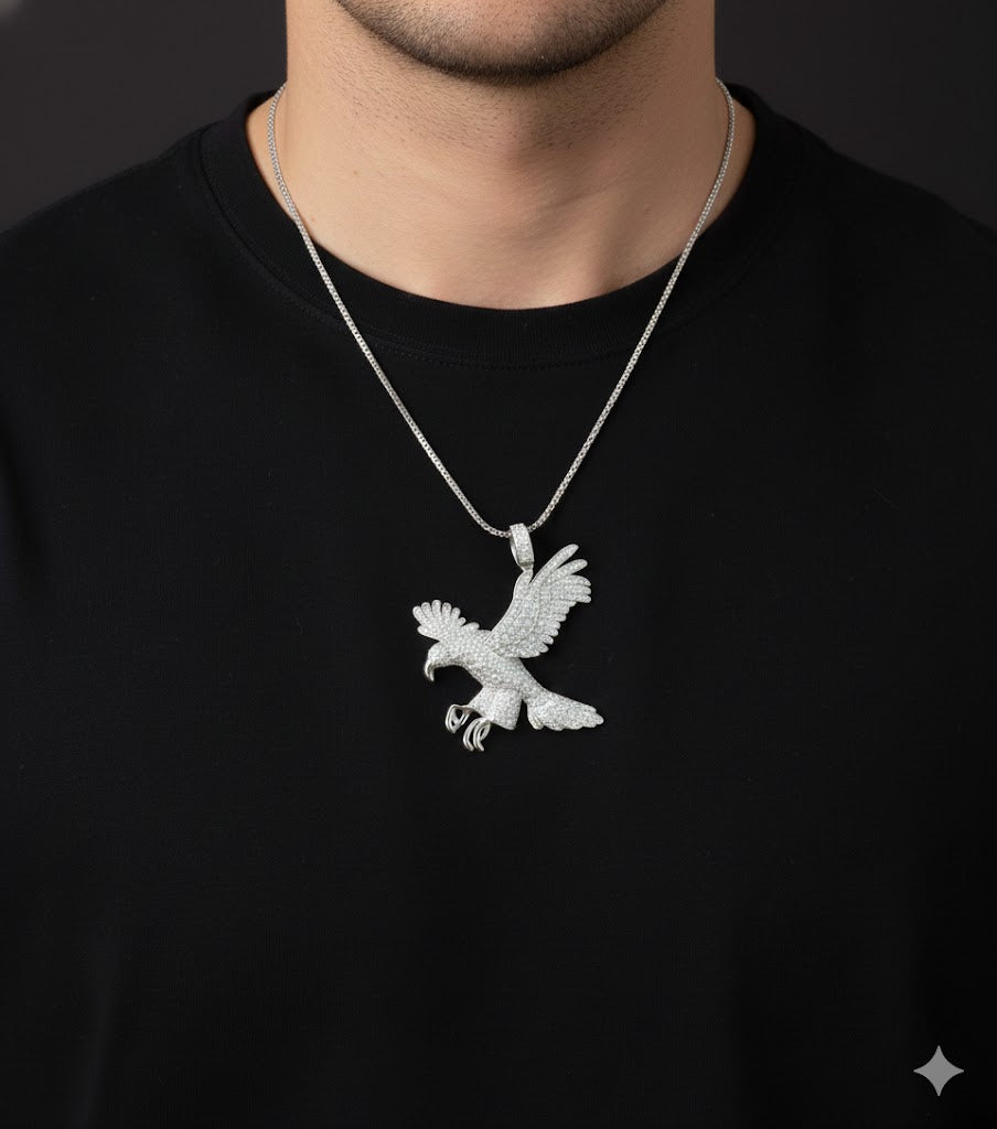 Eagle Stone Silver Men’s Pendant