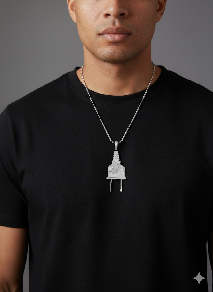 Plug Silver Men’s Pendant