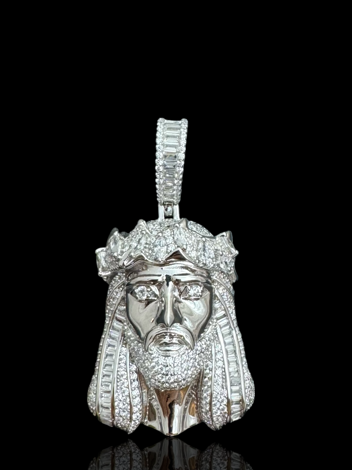 Jesus (Hz. Isa) CZ Silver Pendant