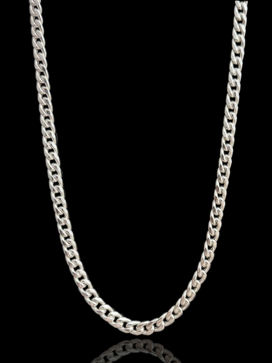 Men’s Domed Cuban Silver Chain