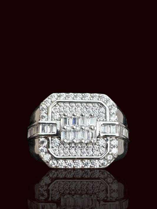 Square Cubic Zirconia Men’s Ring