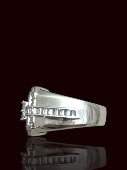 Square Cubic Zirconia Men’s Ring
