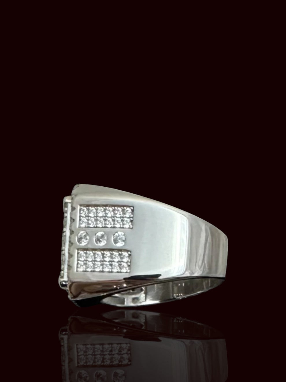 Square CZ Men’s Ring