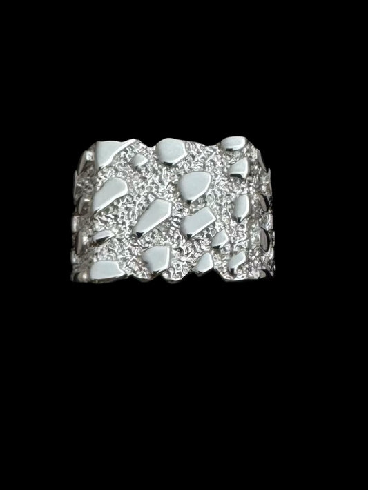 Unique Square Men’s Silver Ring