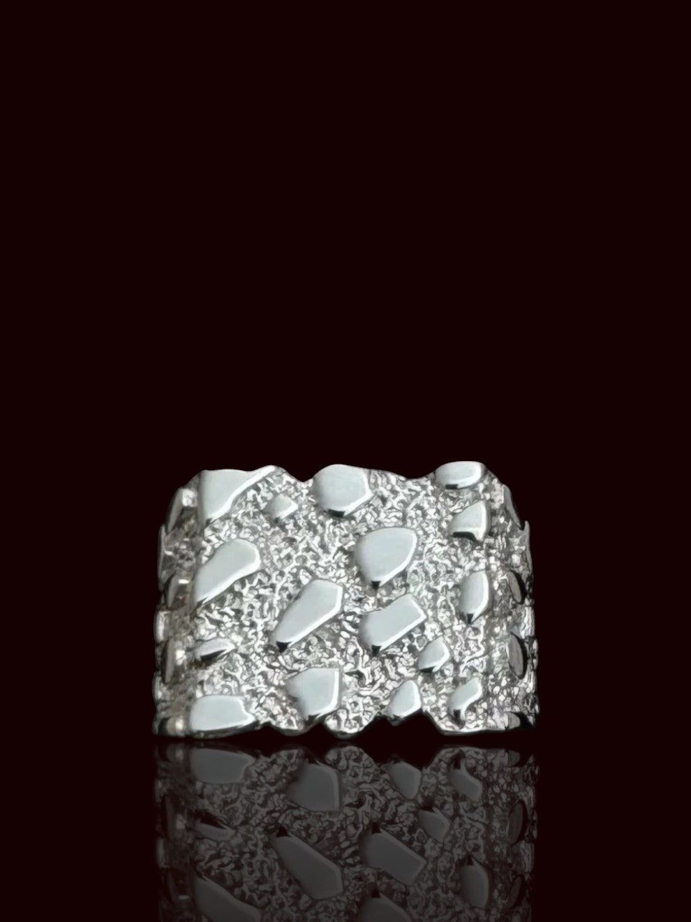 Unique Square Men’s Silver Ring