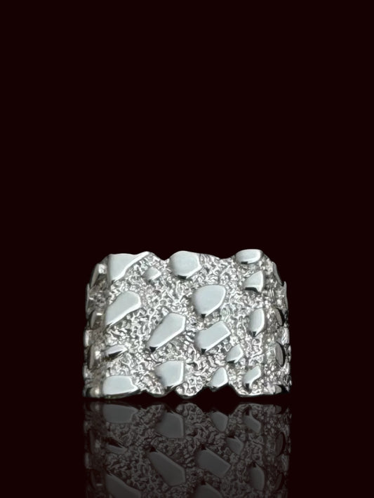 Unique Square Men’s Silver Ring