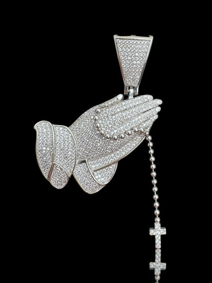 Praying Hands Silver Men’s Pendant