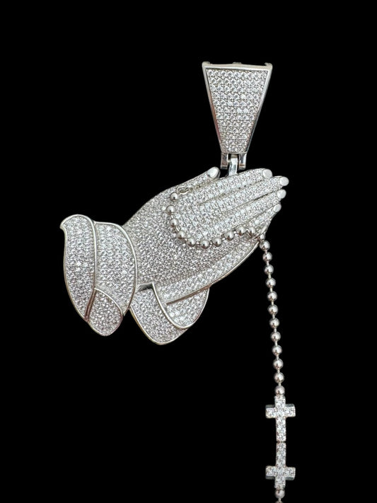 Praying Hands Silver Men’s Pendant