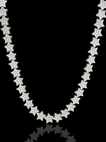 Sterling Silver CZ Star Necklace