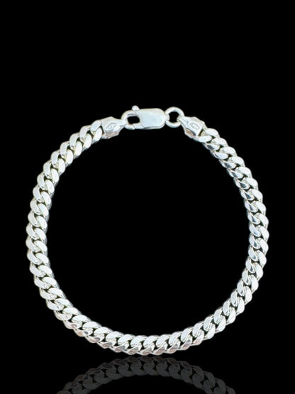Men’s Sterling Silver Cuban Link Chain Bracelet – 5.00 mm