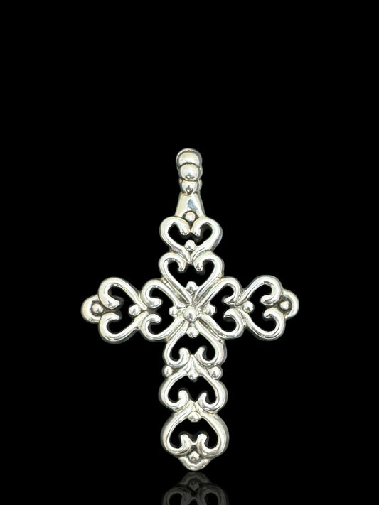 Vintage Sterling Silver Cross Pendant