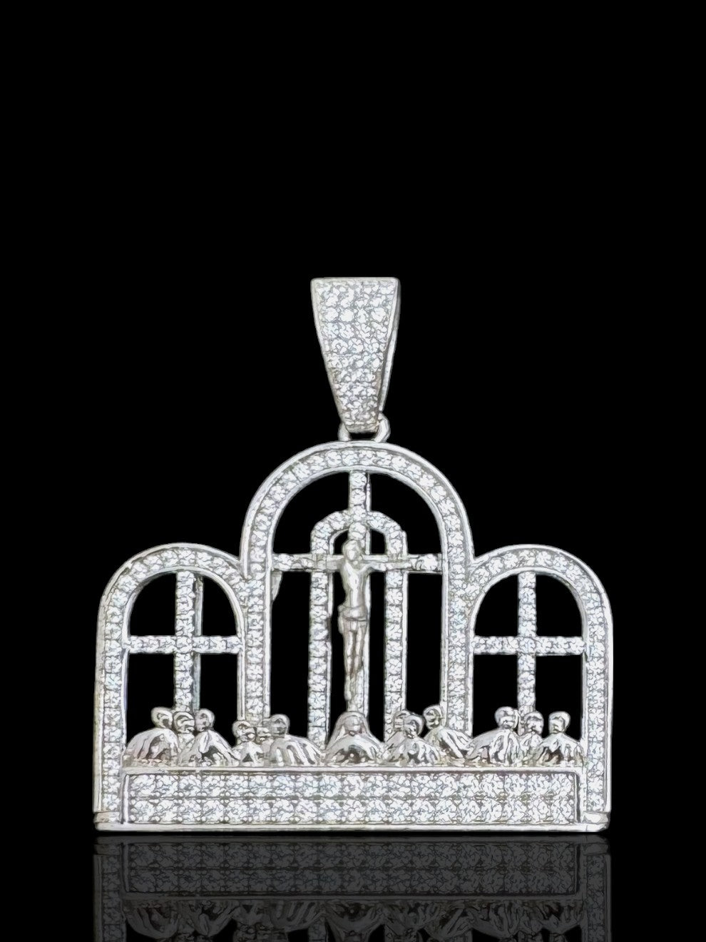 Men’s Silver CZ “The Last Supper” Pendant