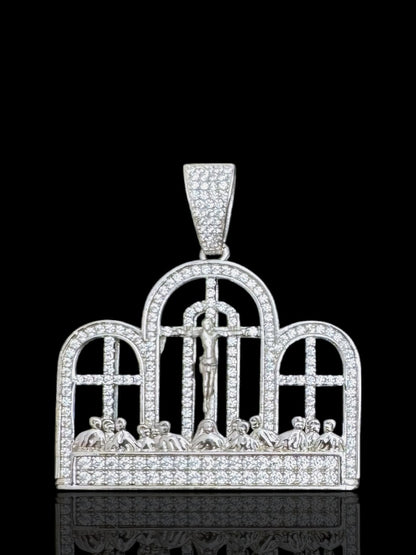 Men’s Silver CZ “The Last Supper” Pendant