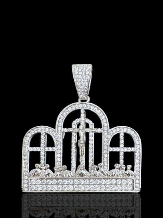 Men’s Silver CZ “The Last Supper” Pendant