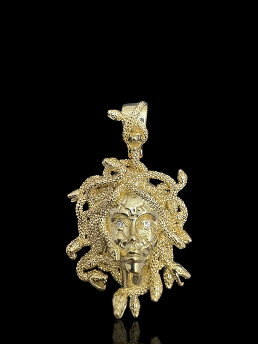 Sterling Silver Medusa Head Pendant