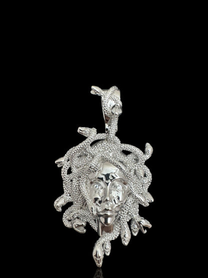 Sterling Silver Medusa Head Pendant