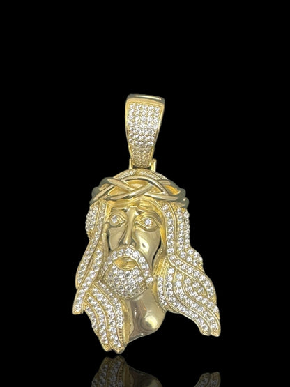 Men’s Jesus (Hz. Isa) CZ Silver Pendant