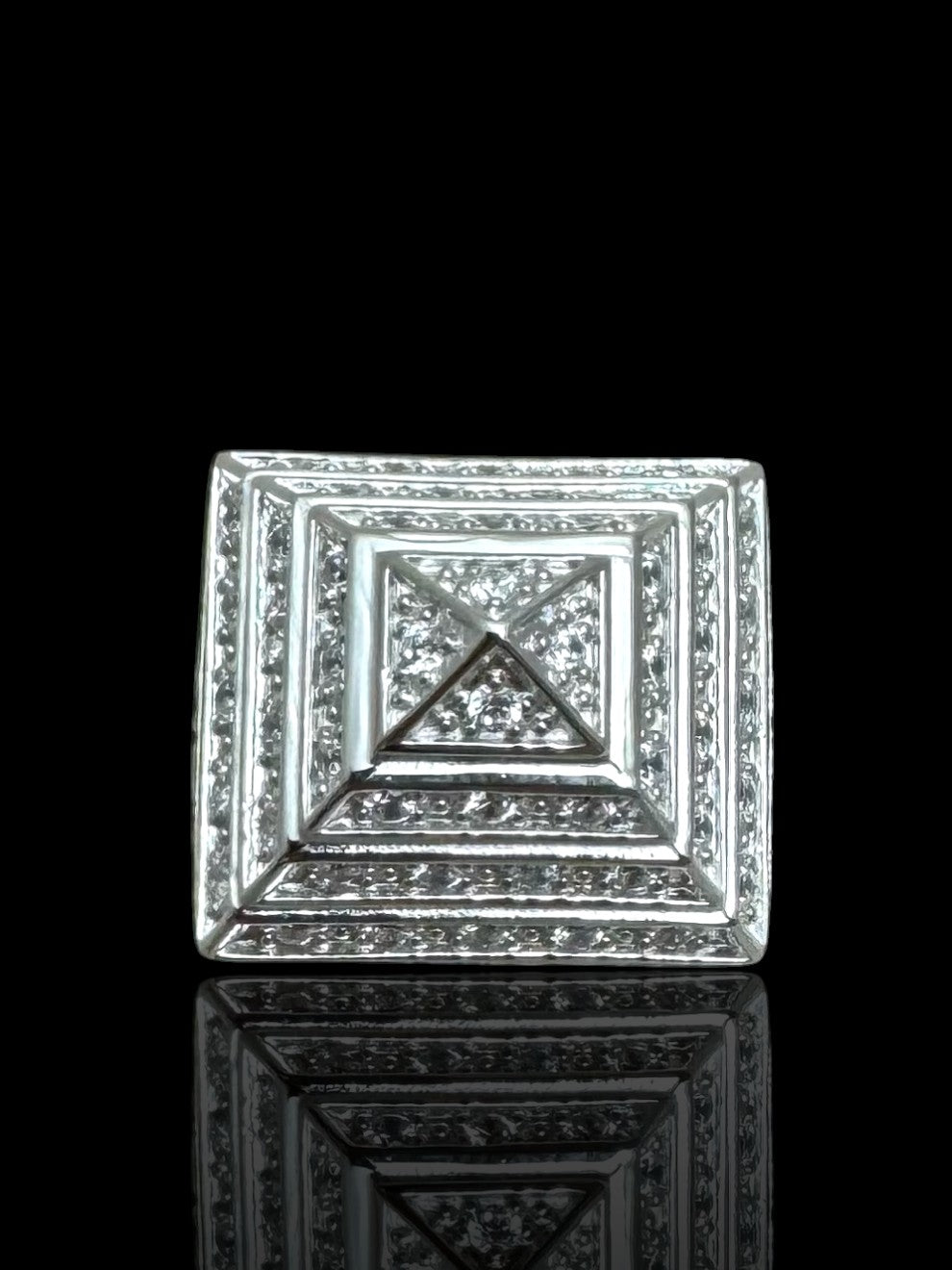 Men’s 925 Sterling Silver Pyramid Ring