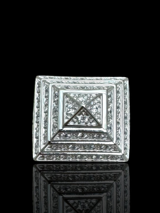 Men’s 925 Sterling Silver Pyramid Ring