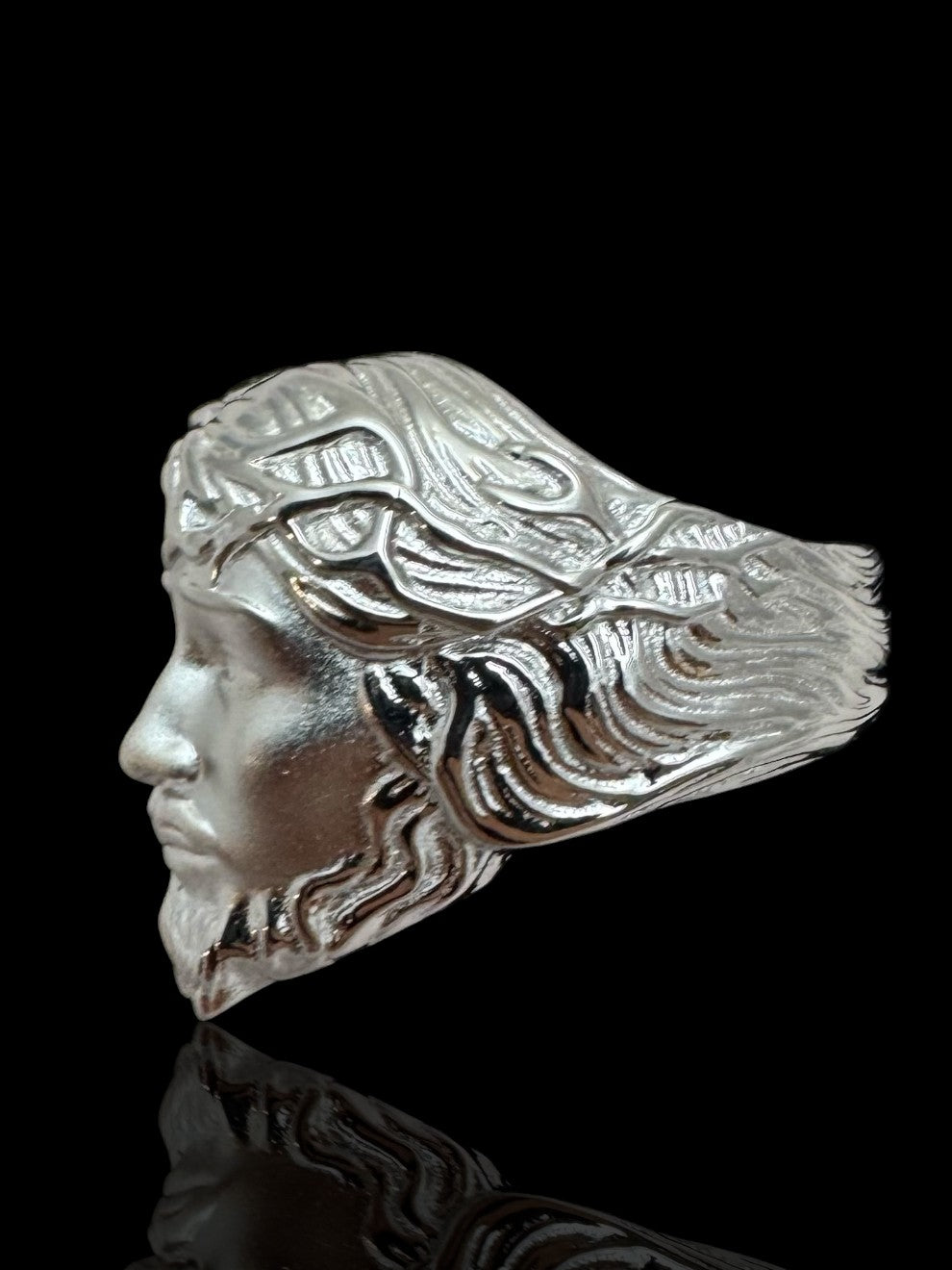 Men’s 925 Sterling Silver Jesus Ring | Religious Christian Men’s Ring