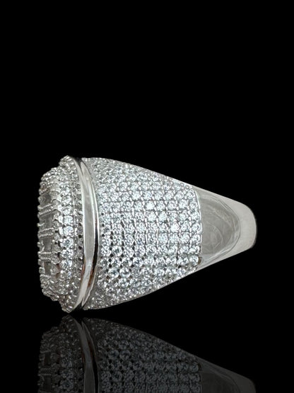 Men’s Sterling Silver Oval Statement Ring