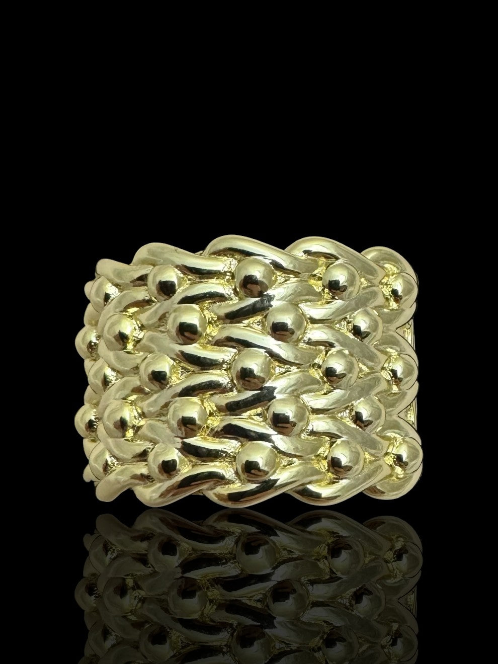 Sterling Silver Men’s 5 Row Keeper Ring