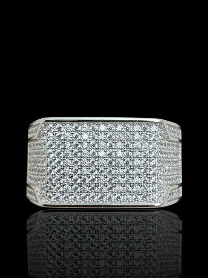 Men’s Sterling Silver Stone Set CZ Ring 12mm