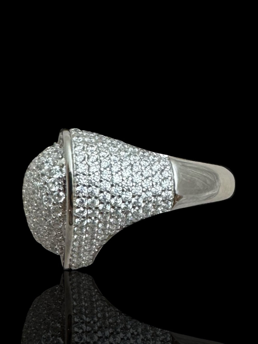 Moissanite Heart Ring For Men, Hip Hop Engagement Ring