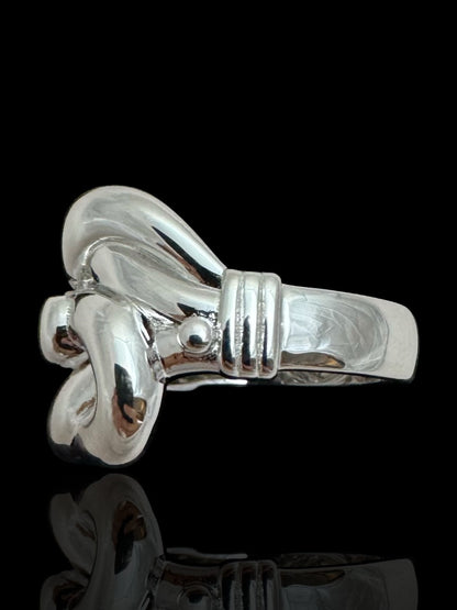 Sterling Silver 925 Plain Knot Ring | Minimal Silver Knot Band