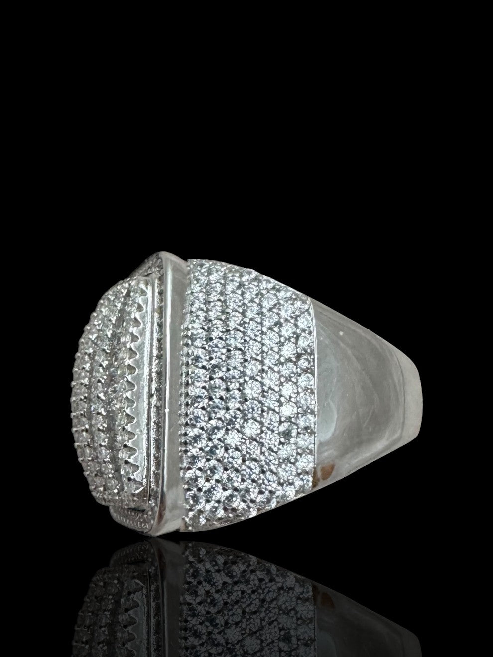 Sterling Silver Stone Set Champions Ring – Cubic Zirconia Statement Ring