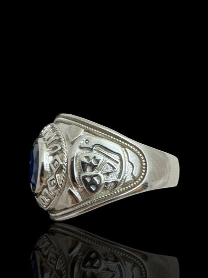 925 Sterling Silver Blue Stone Ring – Classic Statement Silver Jewelry