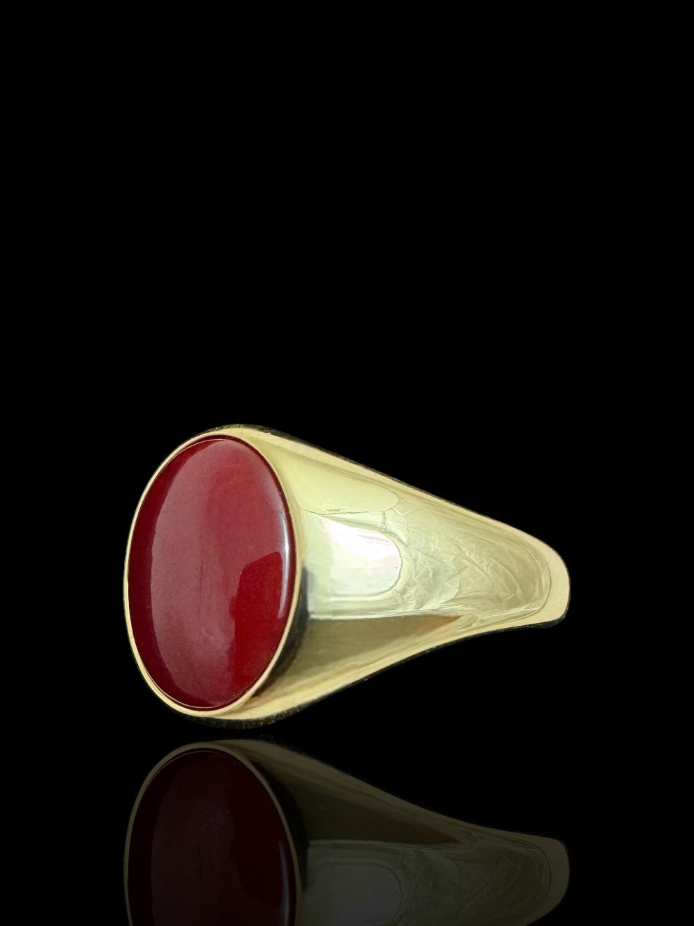 Sterling Silver Oval Carnelian Ring