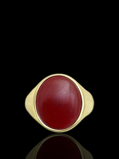 Sterling Silver Oval Carnelian Ring