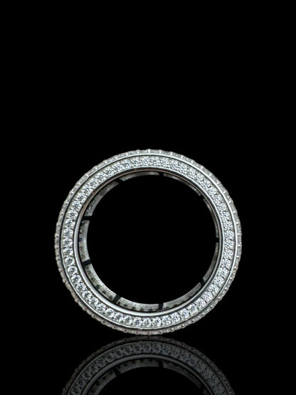 925 Sterling Silver Iced Eternity Ring – Sparkling CZ Full Band