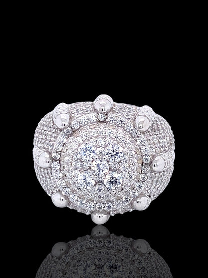 Silver Stone Set Champions Cz Ring