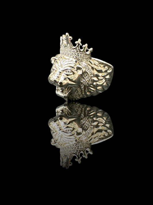 Silver Lion Ring