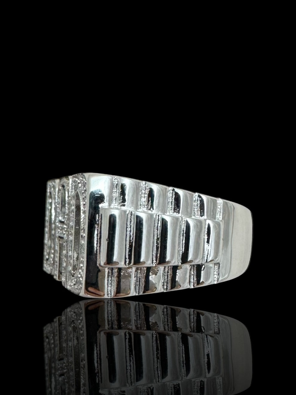 Men’s Sterling Silver CZ DAD Ring | 925 Silver Father Ring