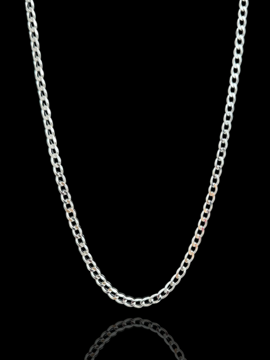 Curb Silver Men’s Chain 5 mm