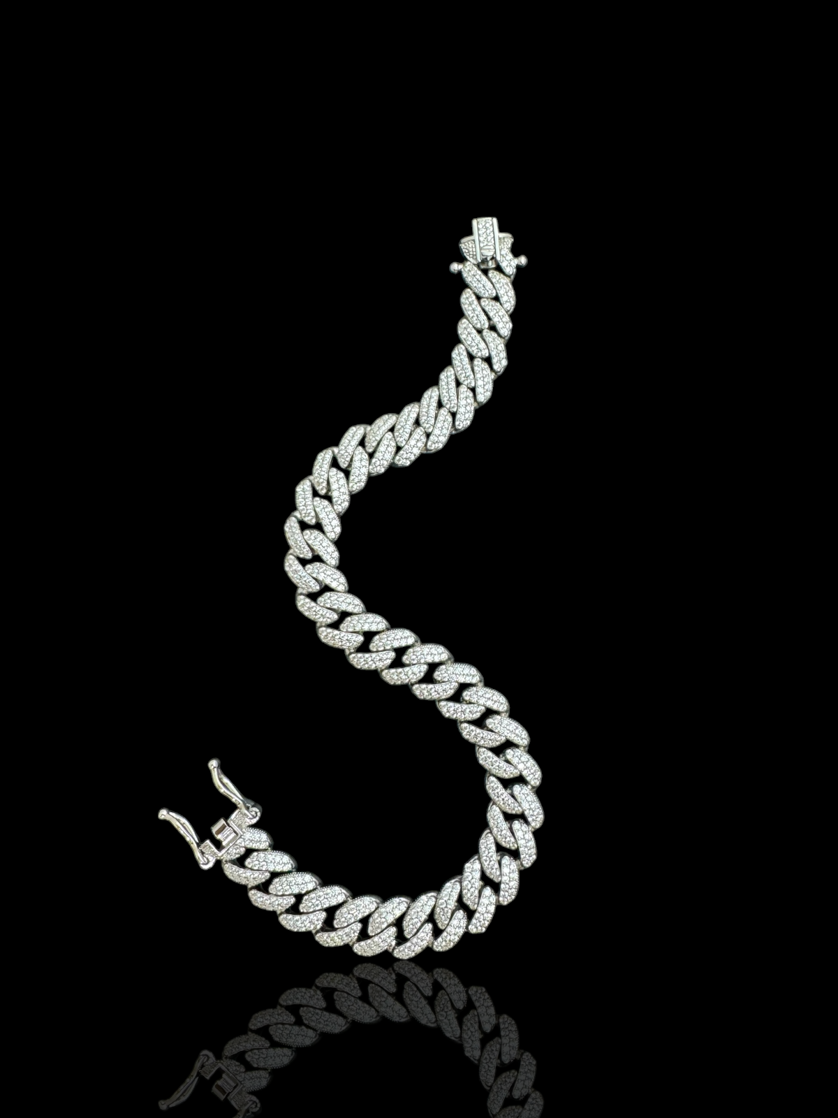 Men’s Sterling Silver Miami Cuban CZ Bracelet