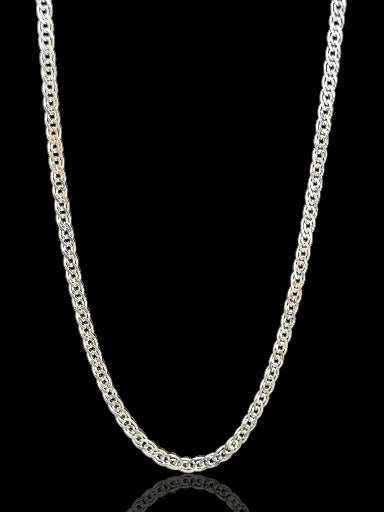 Men’s Silver Double Curb Chain
