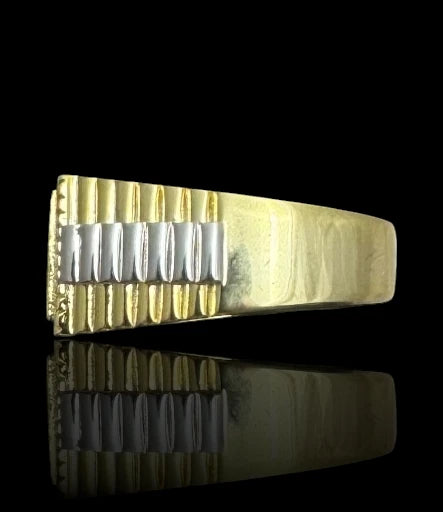 Silver Men’s Gold Plated Square Signet Ring