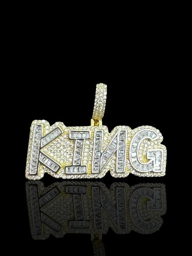 Men’s Gold-Plated Silver “King” Pendant