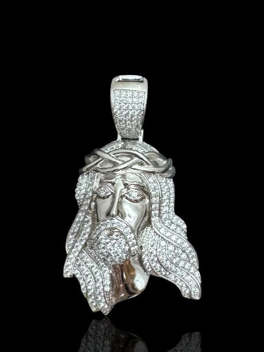 Men’s Jesus (Hz. Isa) CZ Silver Pendant