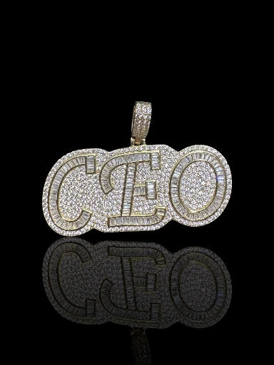 Men’s “CEO” Gold-Plated Silver Pendant